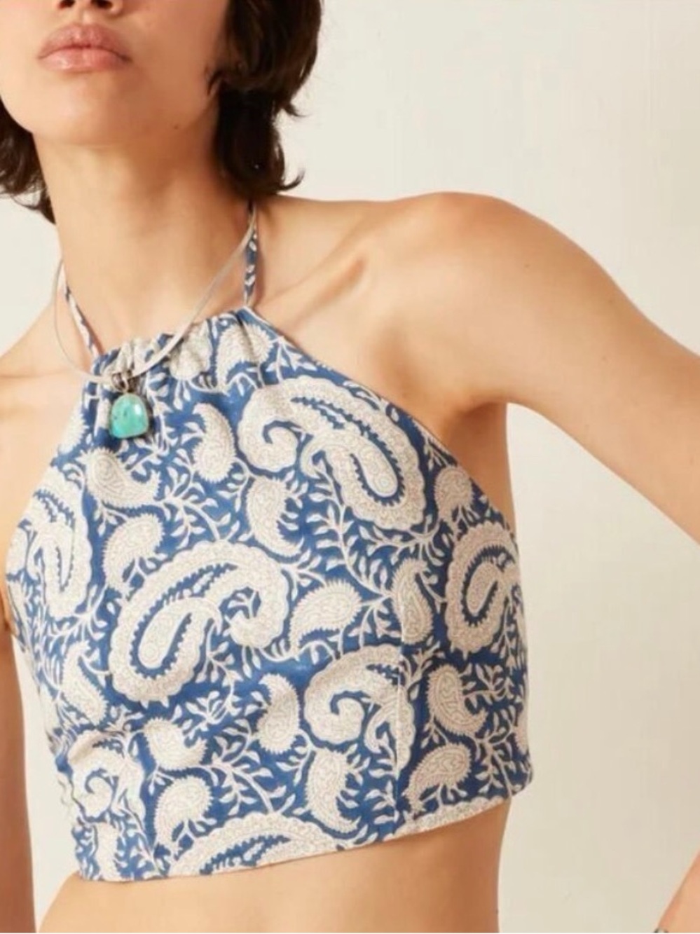 Alix Of Bohemia Marmi Indigo Paisley Top Size Small NWT